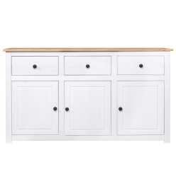 Buffet Blanc 135x40x80 cm Pin solide Gamme Panama