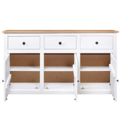 Buffet Blanc 135x40x80 cm Pin solide Gamme Panama