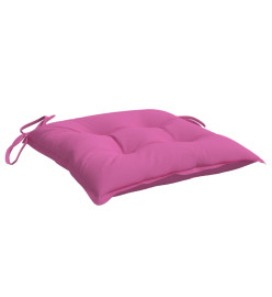 Coussins de chaise 2 pcs rose 50x50x7 cm tissu oxford