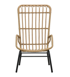 Chaise de jardin Résine tressée Marron clair