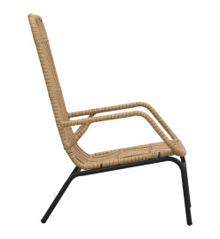 Chaise de jardin Résine tressée Marron clair