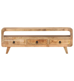 Meuble TV 117x30x41 cm Bois de manguier massif brut