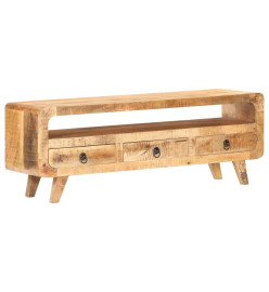 Meuble TV 117x30x41 cm Bois de manguier massif brut