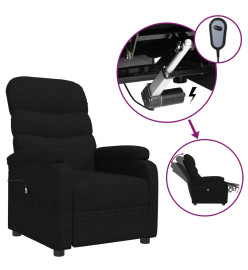 Fauteuil inclinable électrique Noir Tissu