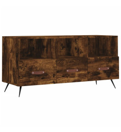 Meuble TV chêne fumé 102x36x50 cm bois d'ingénierie