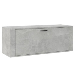 Armoire à chaussures murale Gris béton 100x35x38 cm