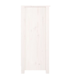 Buffet Blanc 70x35x80 cm Bois massif de pin