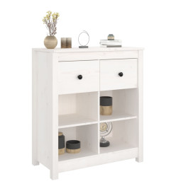 Buffet Blanc 70x35x80 cm Bois massif de pin