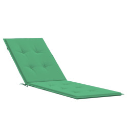 Coussin de chaise de terrasse vert (75+105)x50x3 cm