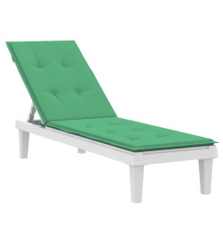 Coussin de chaise de terrasse vert (75+105)x50x3 cm