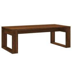 Table basse chêne marron 102x50x35 cm bois d'ingénierie