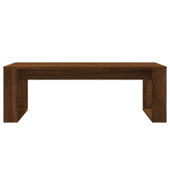 Table basse chêne marron 102x50x35 cm bois d'ingénierie