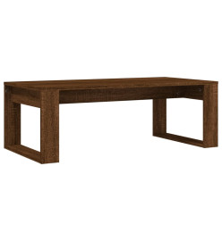 Table basse chêne marron 102x50x35 cm bois d'ingénierie