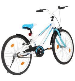 Vélo pour enfants 24 pouces Bleu et blanc