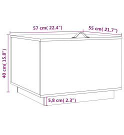 Boîtes de rangement et couvercles 3 pcs Gris Bois massif de pin