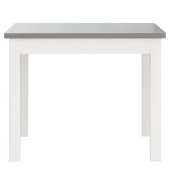 Ensemble de table et chaises enfants 3 pcs Blanc et gris MDF