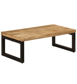 Table basse 100x50x35 cm Bois de manguier solide et acier