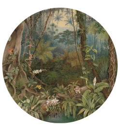 WallArt Papier peint cercle In the Jungle 142,5 cm