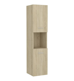 Armoire de salle de bain Chêne sonoma 30x30x130 cm Aggloméré