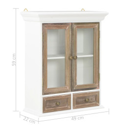 Armoire murale Blanc 49x22x59 cm Bois d'ingénierie