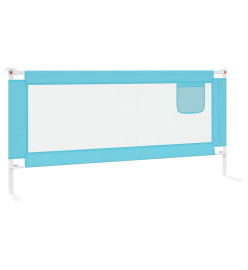 Barrière de sécurité de lit d'enfant Bleu 200x25 cm Tissu