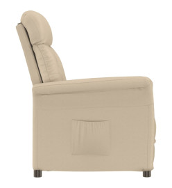 Fauteuil inclinable Crème Similicuir daim