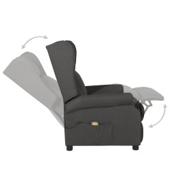 Fauteuil de massage Gris foncé Tissu