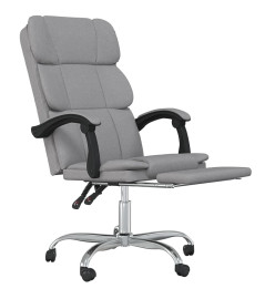 Fauteuil inclinable de bureau Gris clair Tissu