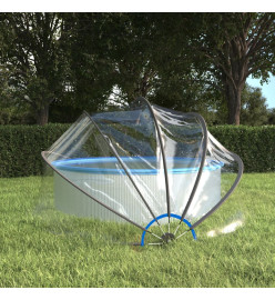 Dôme de piscine rond 376x188 cm PVC