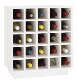 Armoire à vin Blanc 55,5x34x61 cm Bois de pin massif