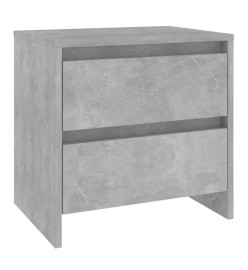 Tables de chevet 2 pcs Gris béton 45x34,5x44,5 cm Aggloméré