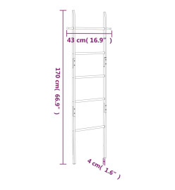 Échelle à serviettes 170 cm Bois massif de noyer