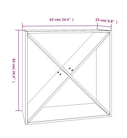 Armoire à vin Blanc 62x25x62 cm Bois de pin massif