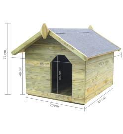 Niche de jardin avec toit ouvrant en bois de pin imprégné