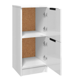 Buffets 2 pcs Blanc brillant 30x30x70 cm Bois d'ingénierie