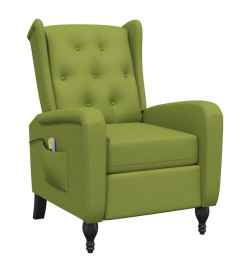 Fauteuil de massage inclinable vert clair velours