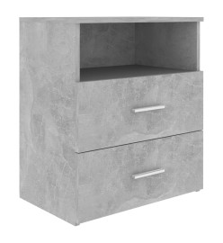 Tables de chevet 2 pcs Gris béton 50x32x60 cm