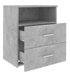 Tables de chevet 2 pcs Gris béton 50x32x60 cm