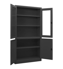 Armoire de bureau Anthracite 90x40x180 cm Acier