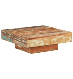 Table basse 80x80x28 cm Bois de récupération massif