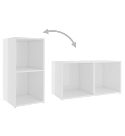 Ensemble de meubles TV 3 pcs Blanc brillant Aggloméré