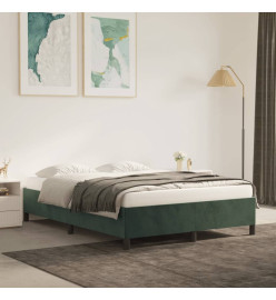 Cadre de lit Vert foncé 140x200 cm Velours