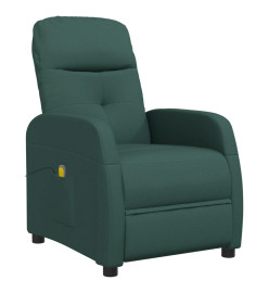 Fauteuil de massage Vert foncé Tissu