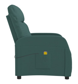 Fauteuil de massage Vert foncé Tissu