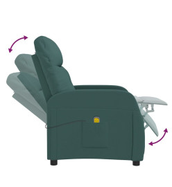 Fauteuil de massage Vert foncé Tissu