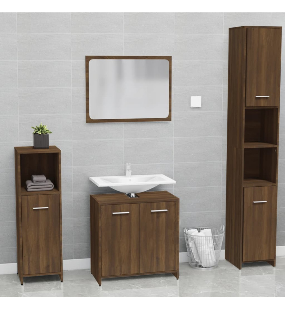 Meubles de salle de bain Chêne marron Bois d'ingénierie