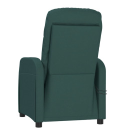 Fauteuil électrique de massage Vert foncé Tissu