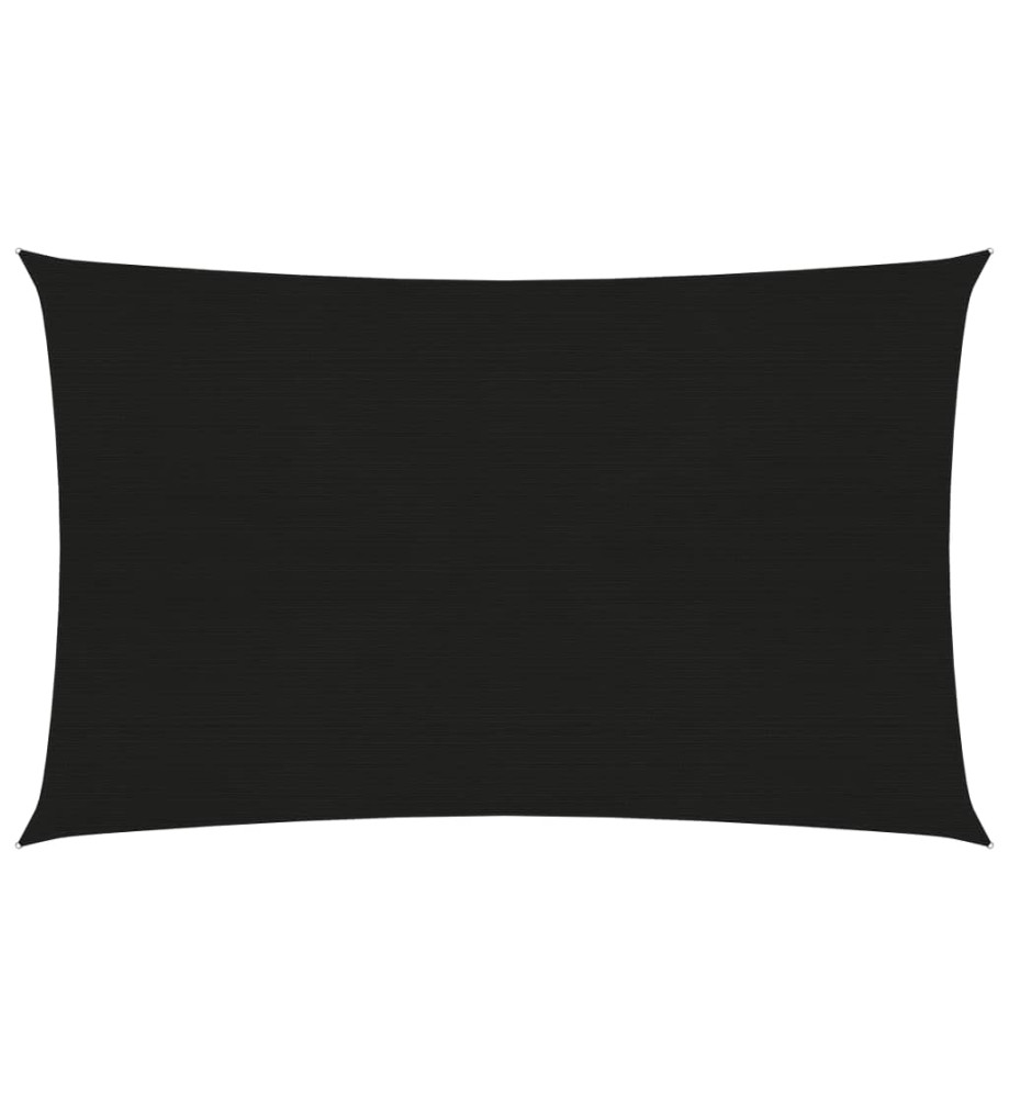 Voile d'ombrage 160 g/m² Noir 2x4,5 m PEHD