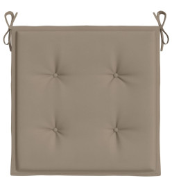 Coussins de chaise de jardin 6 pcs taupe 50x50x3cm tissu oxford