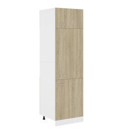 Armoire de réfrigérateur Chêne sonoma 60x57x207 cm Aggloméré